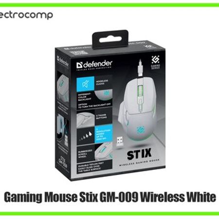 Gaming mouse Defender Stix GM-009 Wireless White – Kompüter aksesuarları – ucuztap.az
