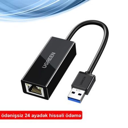 20256 UGREEN USB 3.0 Gigabit Ethernet Adapter  (Black) CR111