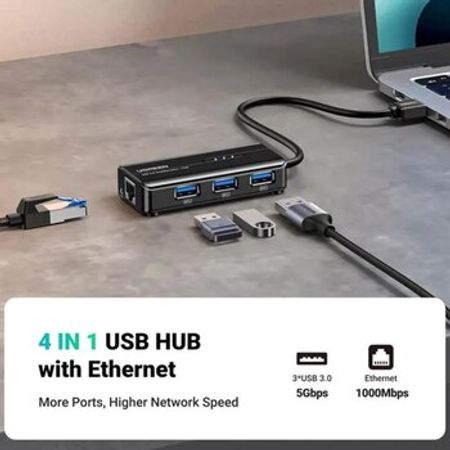 20265 UGREEN USB 3.0 Hub with Gigabit Ethernet Adapter
