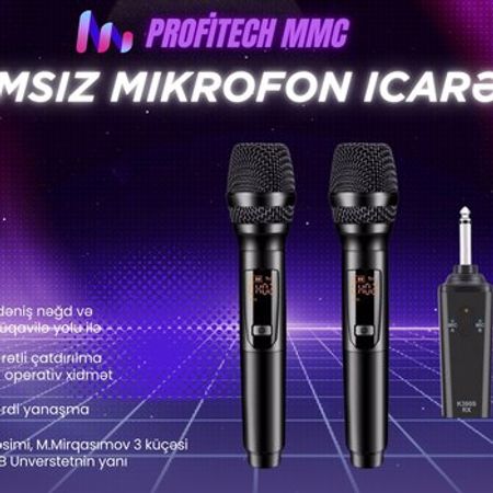 Simsiz mikrofon icarəsi – Biznes üçün avadanlıq – ucuztap.az