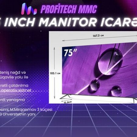 Monitor 75 inch icarəsi – Biznes üçün avadanlıq – ucuztap.az