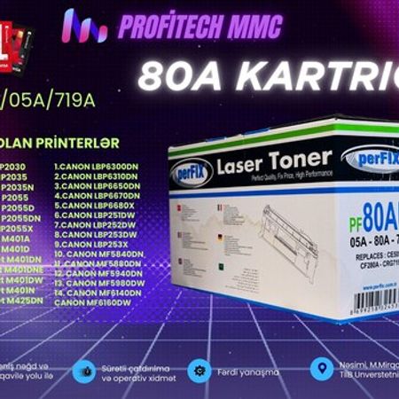 Kartric 80A (280A 05A / 719A 280AU-CE505A-CF280A) – Ofis avadanlığı və istehlak – ucuztap.az
