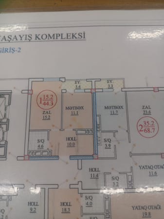 1-otaqlı Yeni Tikili, Yasamal R. Şərifzadə192, 44 M²