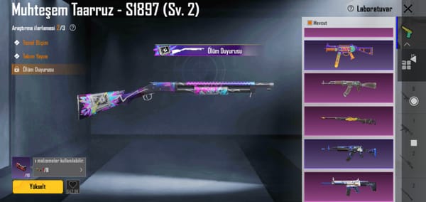 Hesabda 15 yüksəltilə bilən silah var və s endirim olacaq