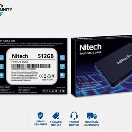 SSD Nitech 512GB 2.5 SATA III 6Gb/s (NIT2.5-512GB) – Masaüstü kompüterlər – ucuztap.az