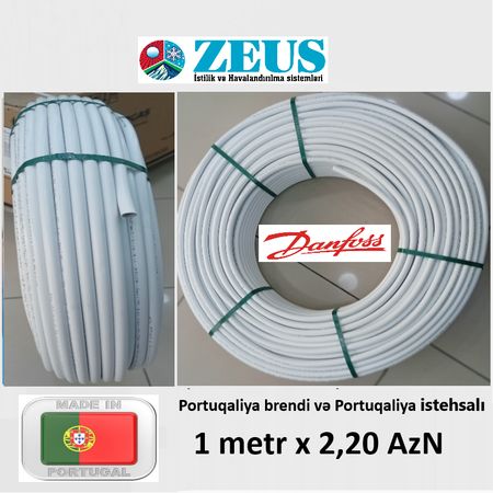 Boru Pex al 16x2 Danfoss (ağ)