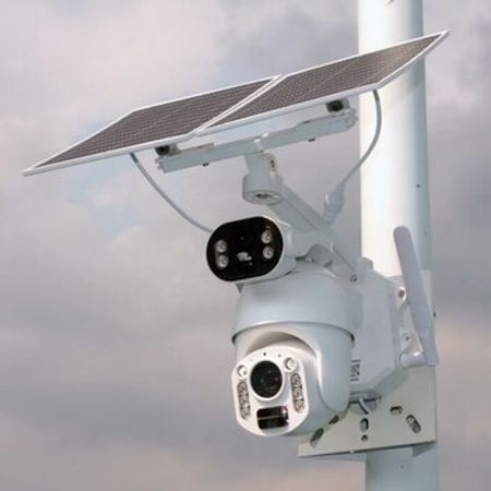 Simsiz 4G sim kartlı solar PTZ 2 kamera 360° 8mp/4K
