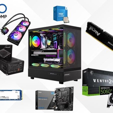 EvoTitan Gaming PC i5-14400F | 16GB | 1TB SSD | RTX 5060 Ti 16GB – Masaüstü kompüterlər – ucuztap.az