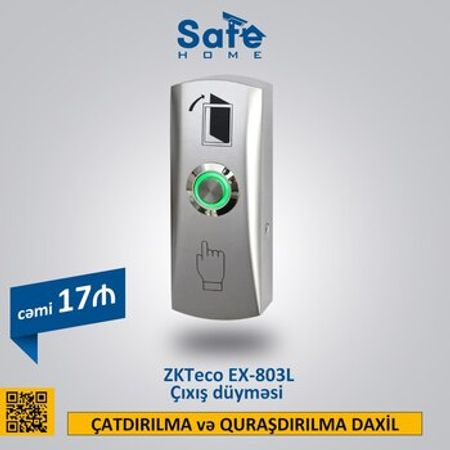 Domofon ZKTeco EX-803L çıxış düyməsi – Təhlükəsizlik avadanlığı – ucuztap.az