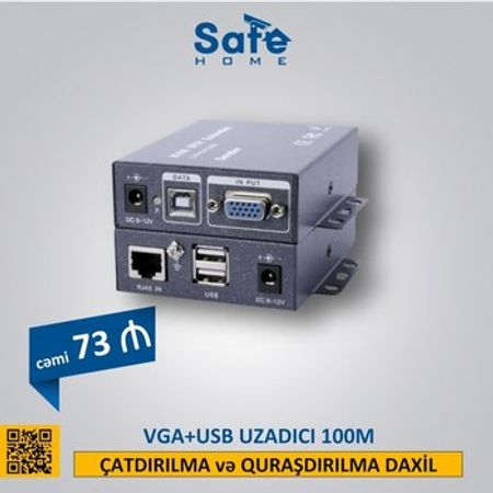 VGA+USB uzadıcı 100M
