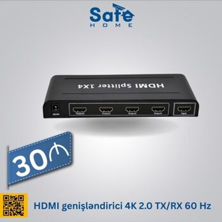 HDMI genişləndirici 4K 2.0 TX/RX 60 Hz