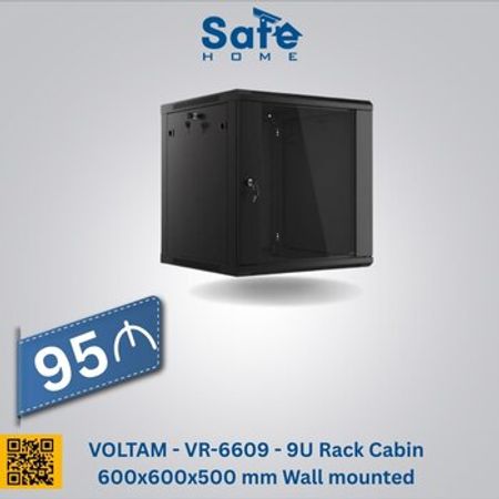 VOLTAM - VR-6609 - 9U Rack Cabin 600x600x500 mm Wall mounted