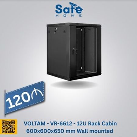 VOLTAM - VR-6612 - 12U Rack Cabin 600x600x650 mm Wall mounted