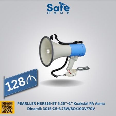 PEARLLER HSR316-5T 5.25″+1″ Koaksial PA Asma Dinamik 3015-7.5-3.75W/8Ω/100V/70V