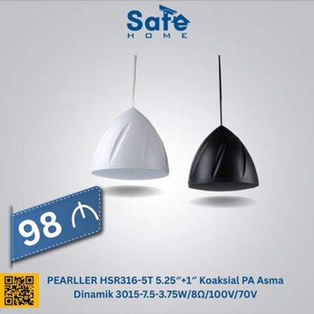 PEARLLER HSR316-5T 5.25″+1″ Koaksial PA Asma Dinamik 3015-7.5-3.75W/8Ω/100V/70V