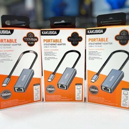 KAKUSIGA Portable OTG Ethernet Adapter – USB-C-dən
