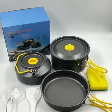 Kempinq üçün 3-lü qazan dəsti