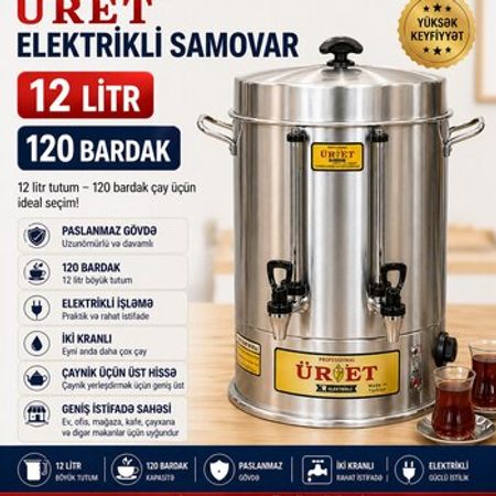 Elektrikli samovar ÜRET 12 Litr – Digər – ucuztap.az