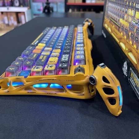 GravaStar Mercury K1 Pro Battle-Worn Yellow Wireless Mechanical Gaming Keyboard – Kompüter aksesuarları – ucuztap.az