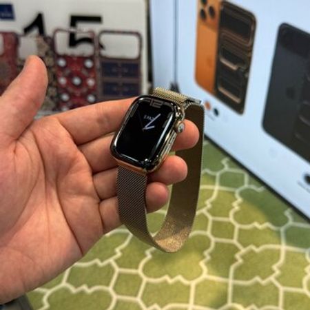 Apple Watch Series 8 Steel Gold 45mm – Saatlar – ucuztap.az