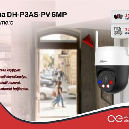 Dahua DH‑P3AS‑PV 5 MP Wi‑Fi outdoor pan & tilt kamera – Təhlükəsizlik avadanlığı – ucuztap.az