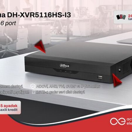 Dahua DH-XVR5116HS-I3 – 16 kanal AI videoqeydiyyatçı