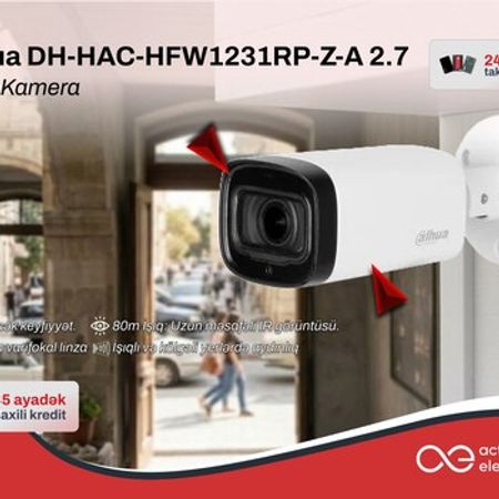 Dahua DH-HAC-HFW1231RP-Z-A – Zoom Lens, mikrofonlu PRO kamera – Təhlükəsizlik avadanlığı – ucuztap.az