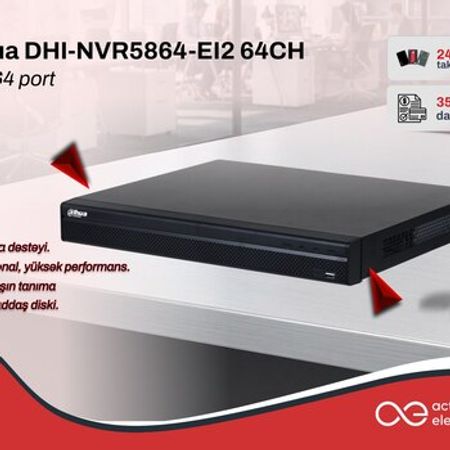 NVR qurğu Dahua DHI‑NVR5864‑EI2 – Təhlükəsizlik avadanlığı – ucuztap.az