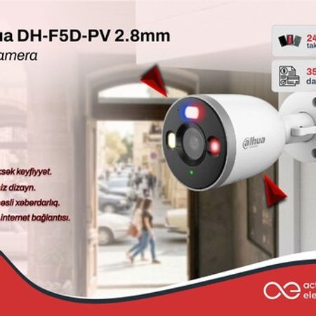 Dahua DH‑F5D‑PV 2.8 mm 5 MP ağıllı Wi‑Fi outdoor bullet kamera – Təhlükəsizlik avadanlığı – ucuztap.az