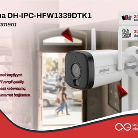 Dahua DH‑IPC‑HFW1339DTK1 – 3 MP Wi‑Fi outdoor bullet kamera – Təhlükəsizlik avadanlığı – ucuztap.az