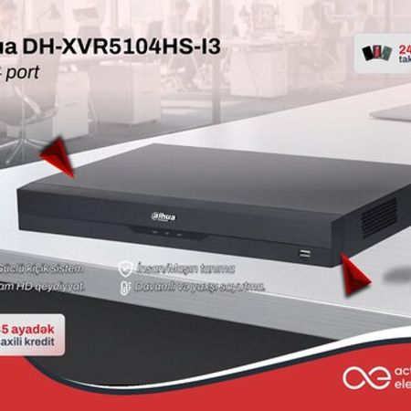 Dahua DH-XVR5104HS-I3 – 4 kanal AI videoqeydiyyatçı (WizSense)