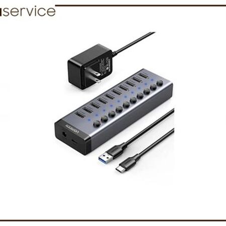 USB adapter UGREEN Powered USB 3.0 7-Port – Kompüter aksesuarları – ucuztap.az