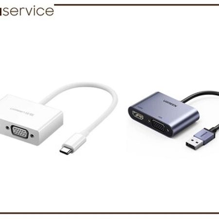 UGREEN USB Type C to HDMI + VGA Converter (White) MM123 30843