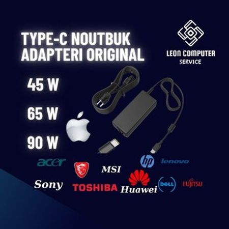 Type-c original noutbuk adapterləri