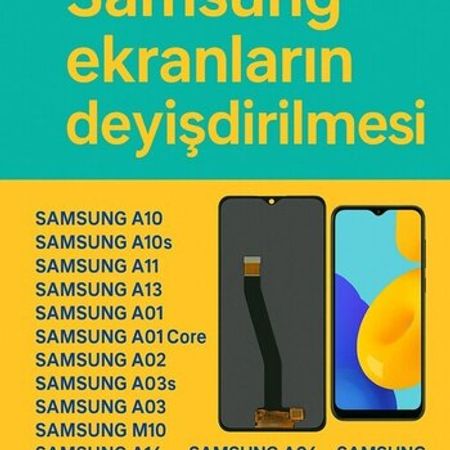 "Samsung Galaxy A05, A02S, A12, A14" ekranları