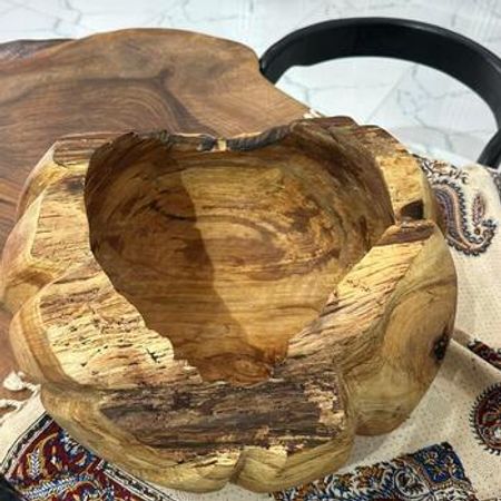 Qoz ağacından əl işi meyvə qabı – Qab-qacaq və mətbəx ləvazimatları – ucuztap.az