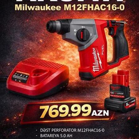 Perforator Milwaukee M12FHAC16-0 – Təmir və tikinti – ucuztap.az