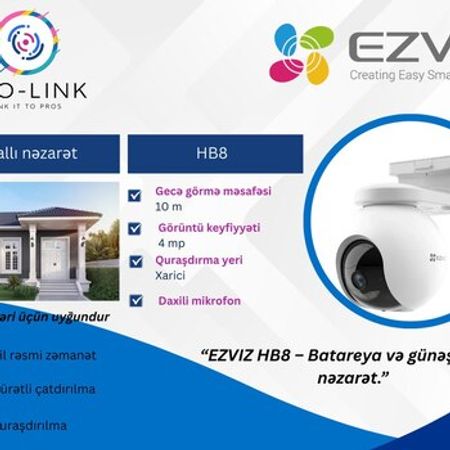 Kamera Ezviz HB8 – Təhlükəsizlik avadanlığı – ucuztap.az