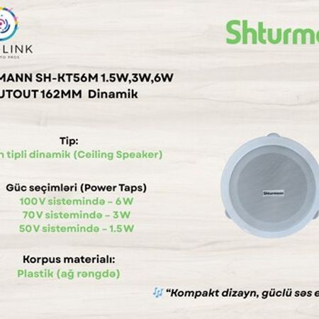 Dinamik "Shturmann SH-KT56M 1.5W, 3W, 6W"
