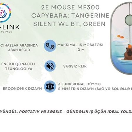 Simsiz mouse 2E MF300 CAPYBARA