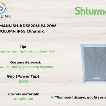"Shturmann SH-KDS520MIPA 20W" Dinamik