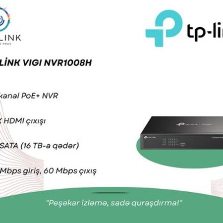 TP-LİNK VIGI NVR1008H – Təhlükəsizlik avadanlığı – ucuztap.az