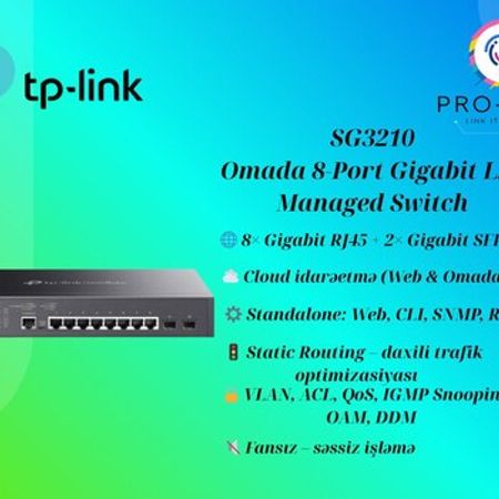 Omada SG3210 8-Port Gigabit L2+ Managed Switch