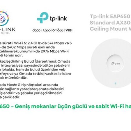 Access point EAP650 – Şəbəkə avadanlıqları – ucuztap.az