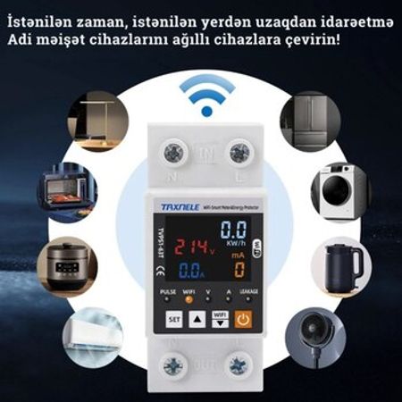 Ağıllı elektrik qoruyucu WiFi avtomat Taxnele