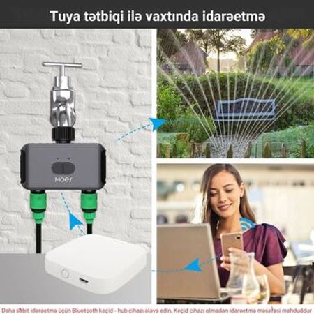 Ağıllı 2 çıxışlı bağ suvarma taymeri