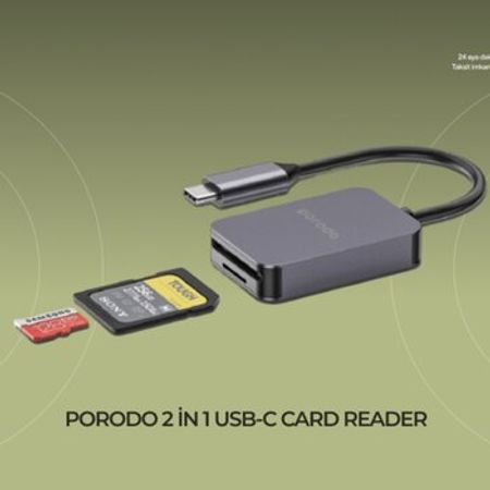 Porodo 2in1 Usb-C Card Reader