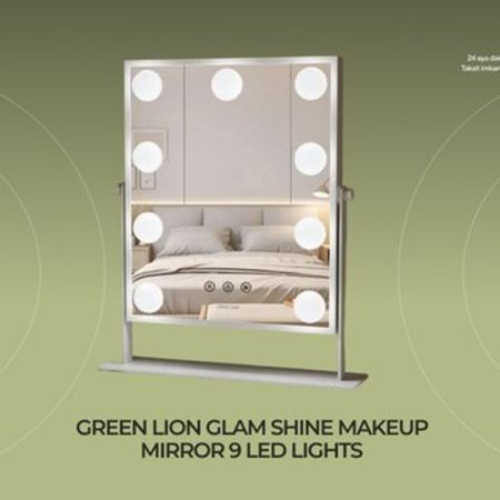 Green Lion Glam Shine Makeup Mirror LED: 9 ədəd işıq
