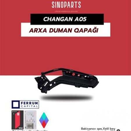 Changan A05 Arxa Duman fənəri qapağı – Ehtiyat hissələri – ucuztap.az