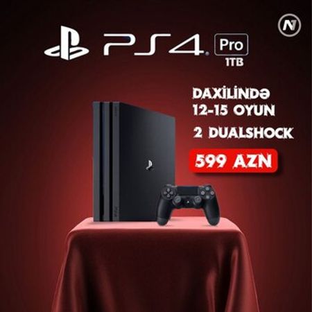 PlayStation 4 Pro 1TB – Oyunlar, pultlar və proqramlar – ucuztap.az